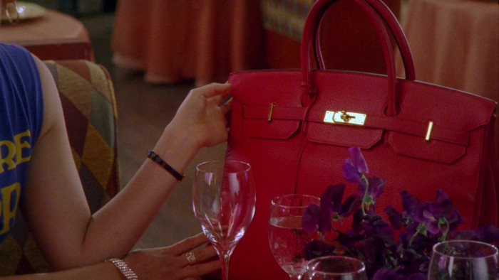 Hermes Birkin Red Tote Bag Of Lucy Liu In Sex And The City S04E11