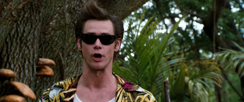 Jim Carrey Wears Ray-Ban Sunglasses in Ace Ventura When Nature Calls 1995 Movie (3)