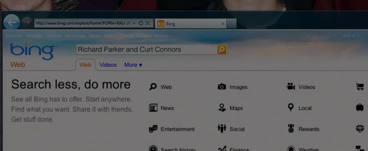 Bing search engine used by Andrew Garfield in THE AMAZING SPIDER-MAN (2012)