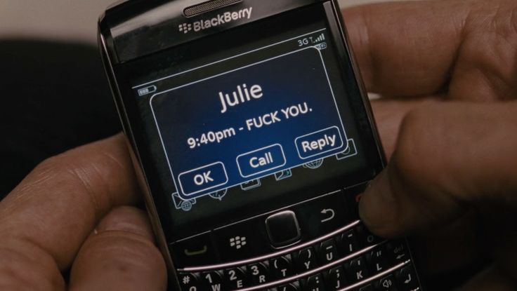 Blackberry Bold mobile phone used by Richard Gere in ARBITRAGE (2012)