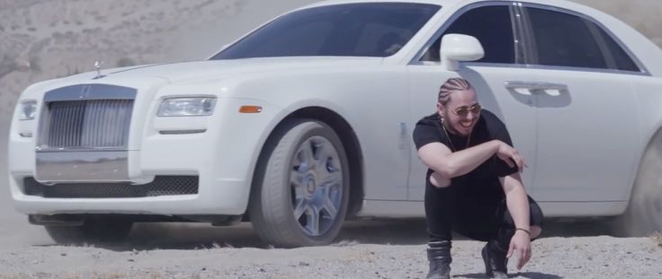 Rolls-Royce Ghost car in WHITE IVERSON by Post Malone (2015)