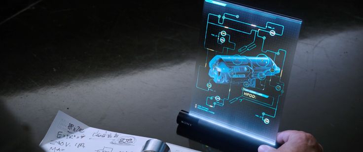 Sony tablet used by Chris Pratt in PASSENGERS (2016)