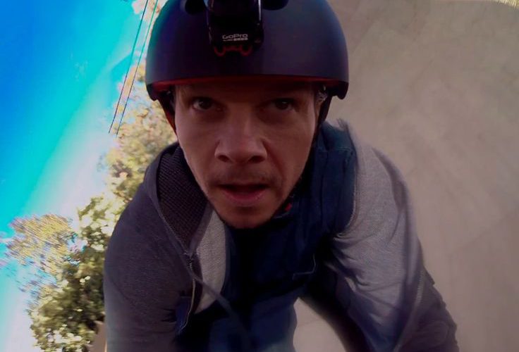 Triple 8 helmet and GoPro camera worn by Mark Wahlberg in DADDY'S HOME (2015)