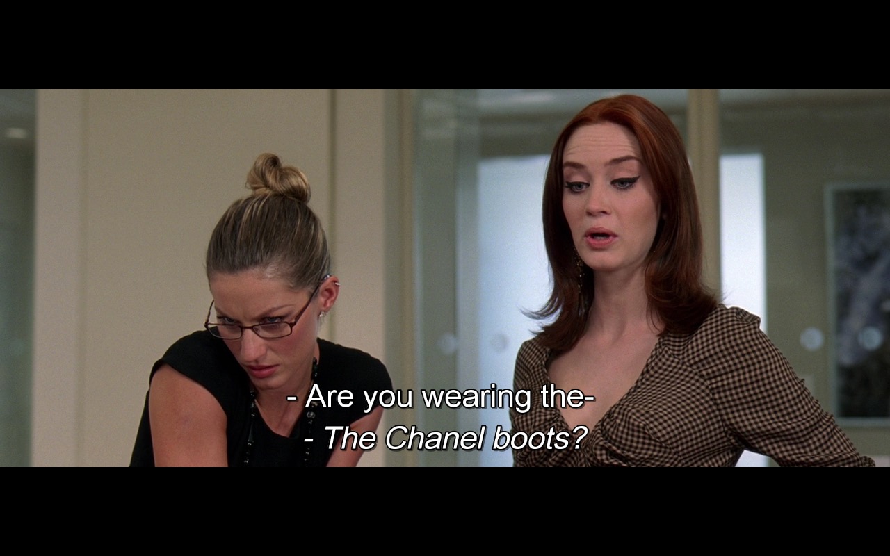 the chanel boots from the devil wears prada