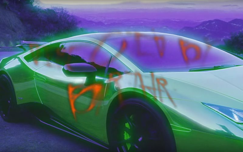 Green Lamborghini Huracán – Travis Scott – Butterfly Effect (1)