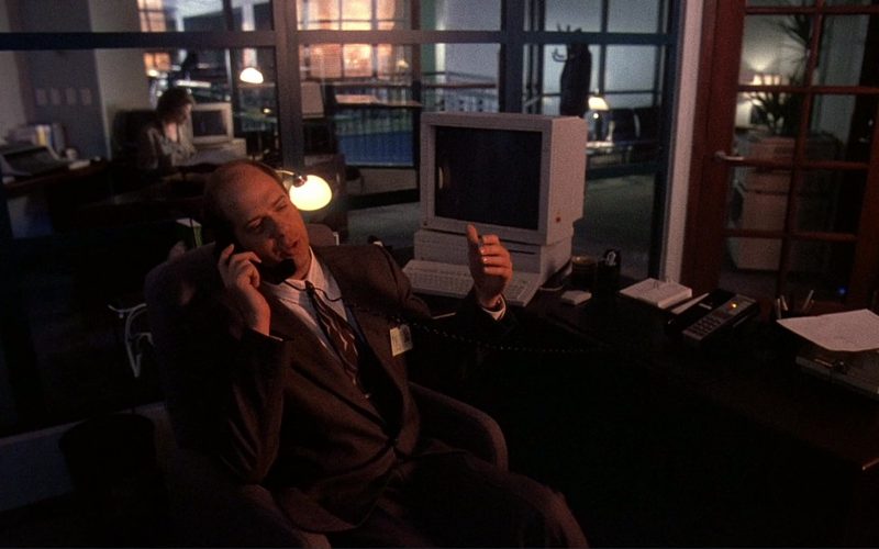 Apple Computers and Monitors in Bird on a Wire (1990)