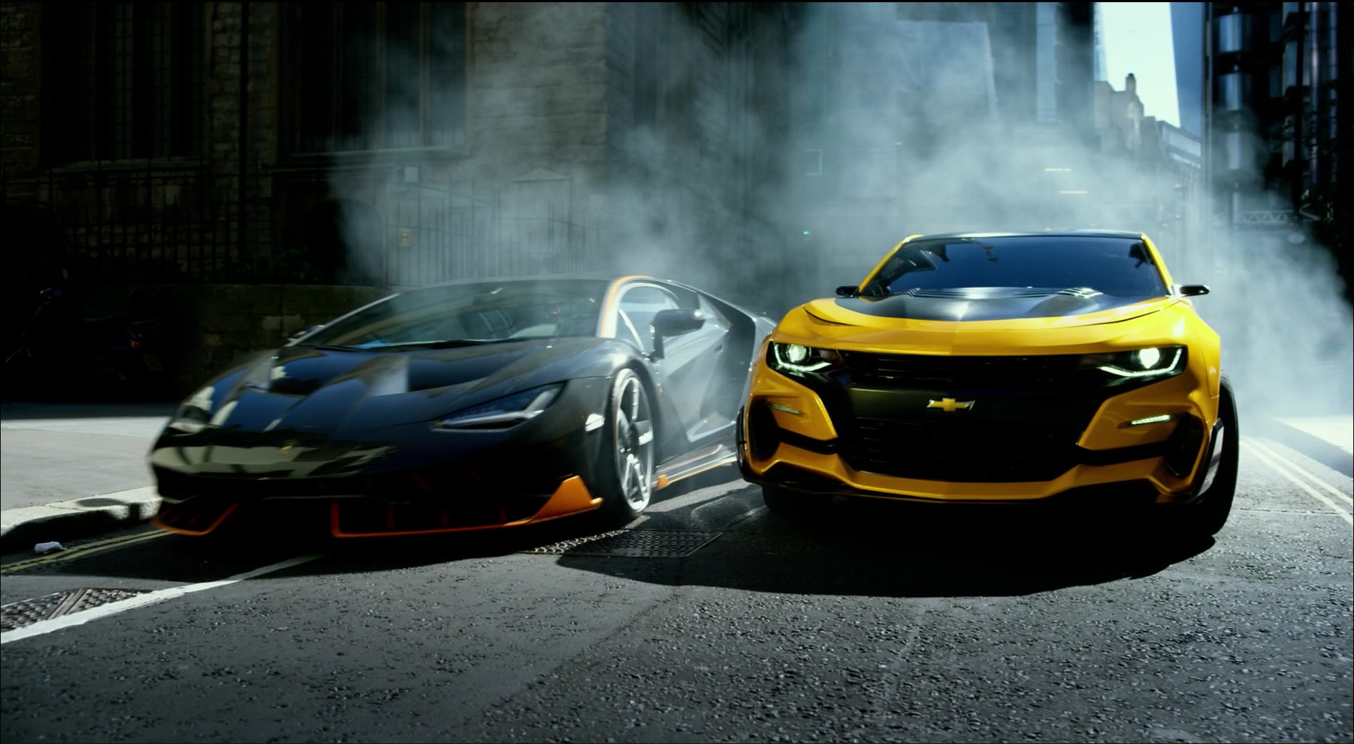 Chevrolet Camaro and Lamborghini Centenario in Transformers 5 The Last Knight 4