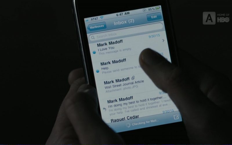 AT&T and iPhone in The Wizard of Lies (2017)