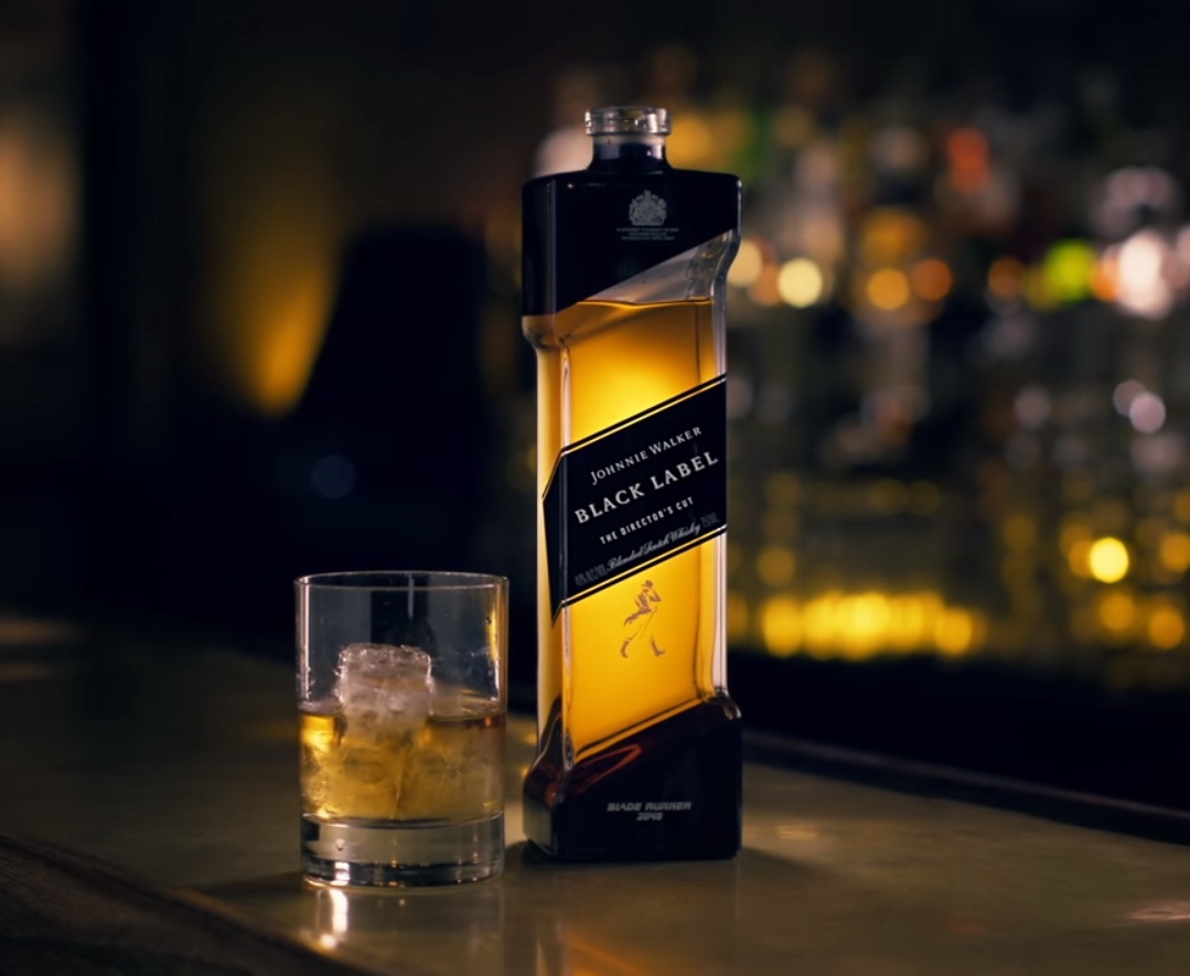 Johnnie Walker Whisky Futuristic Bottle in Blade Runner
