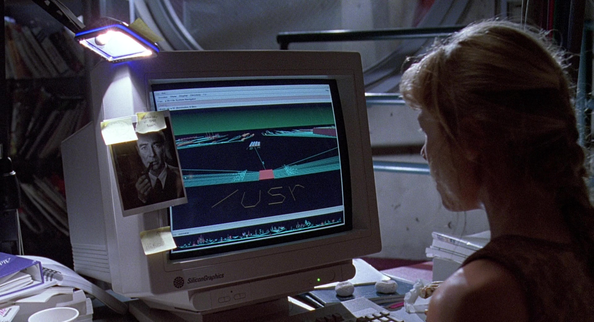 Silicon Graphics Monitor in Jurassic Park (1993) Movie