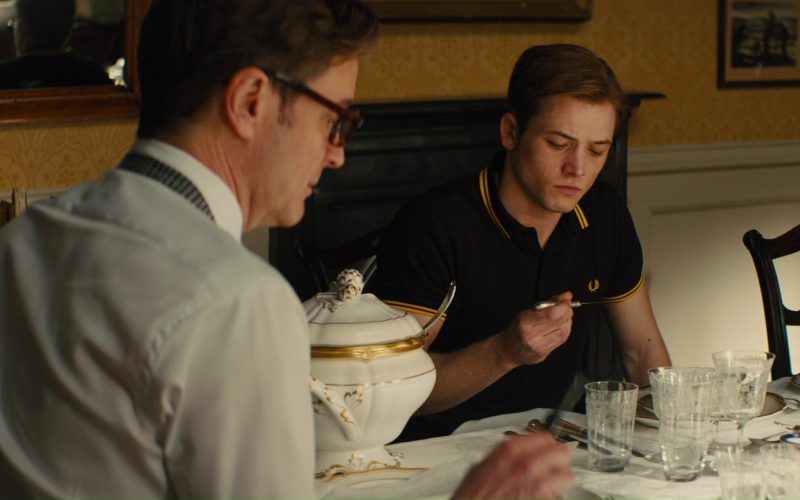 Fred Perry Polo Shirt Worn by Taron Egerton in Kingsman The Golden Circle (1)