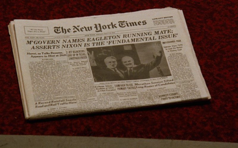 The New York Times Newspaper in All the President’s Men
