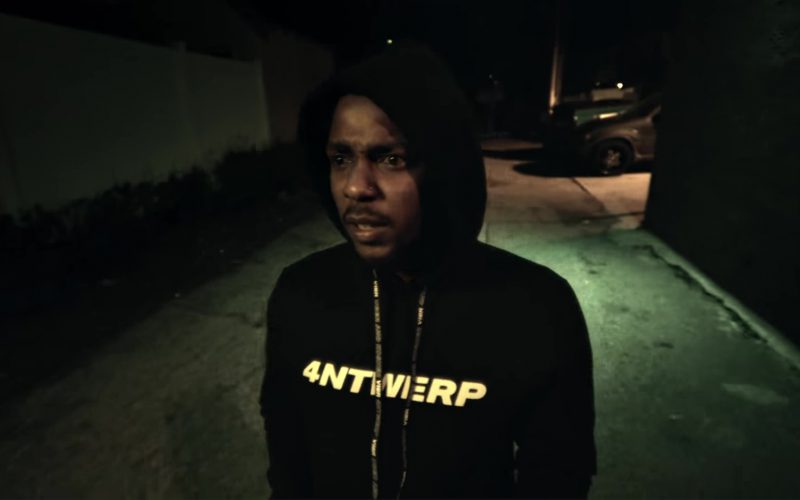 Vier Antwerp Hoodie Worn by Kendrick Lamar in King’s Dead by Jay Rock, Kendrick Lamar, Future, James Blake (2018)