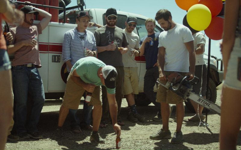 Budweiser Bottle and Stihl Chainsaw in Only the Brave (1)