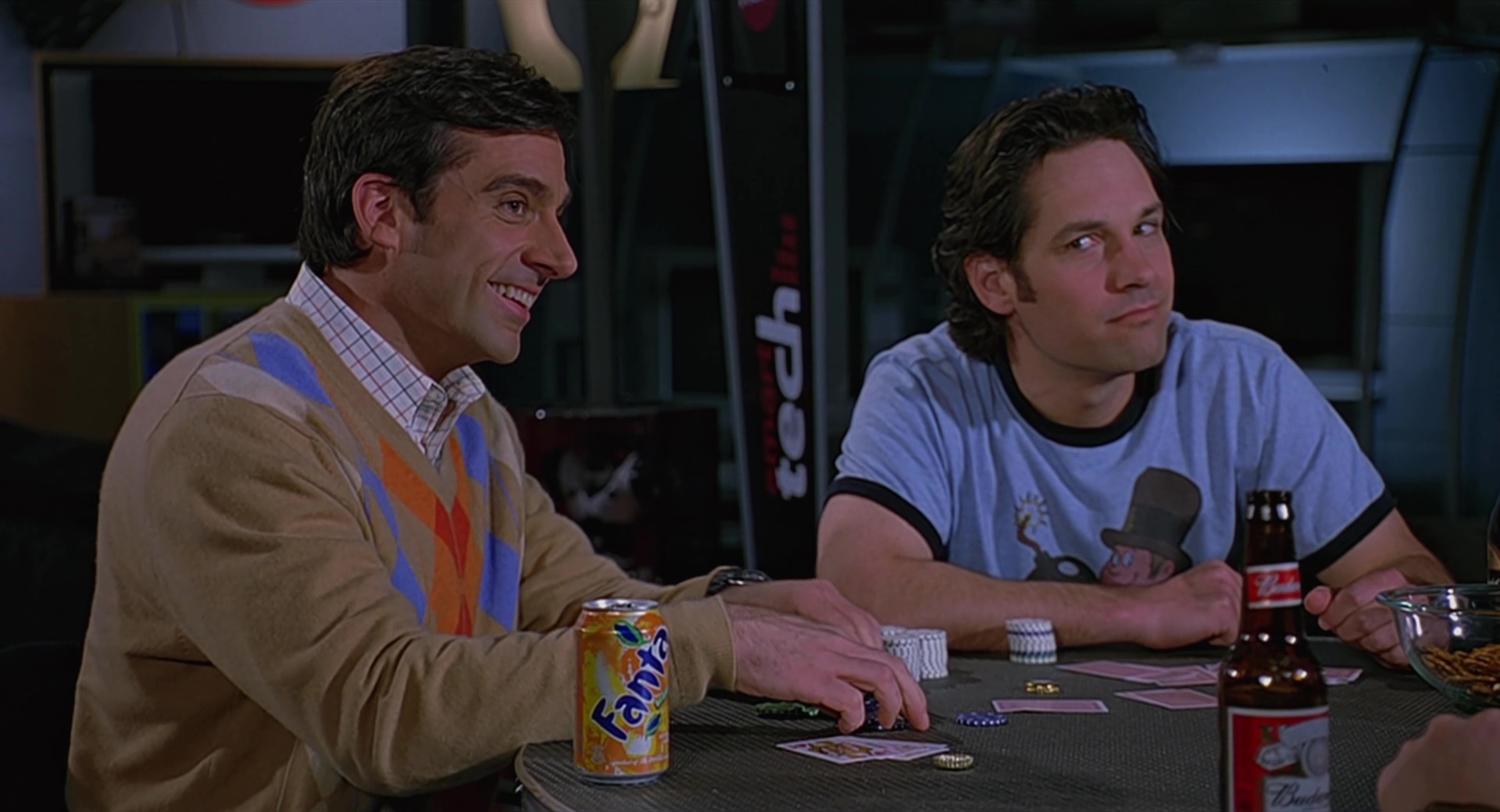 Fanta and Budweiser Beer in The 40-Year-Old Virgin (2005