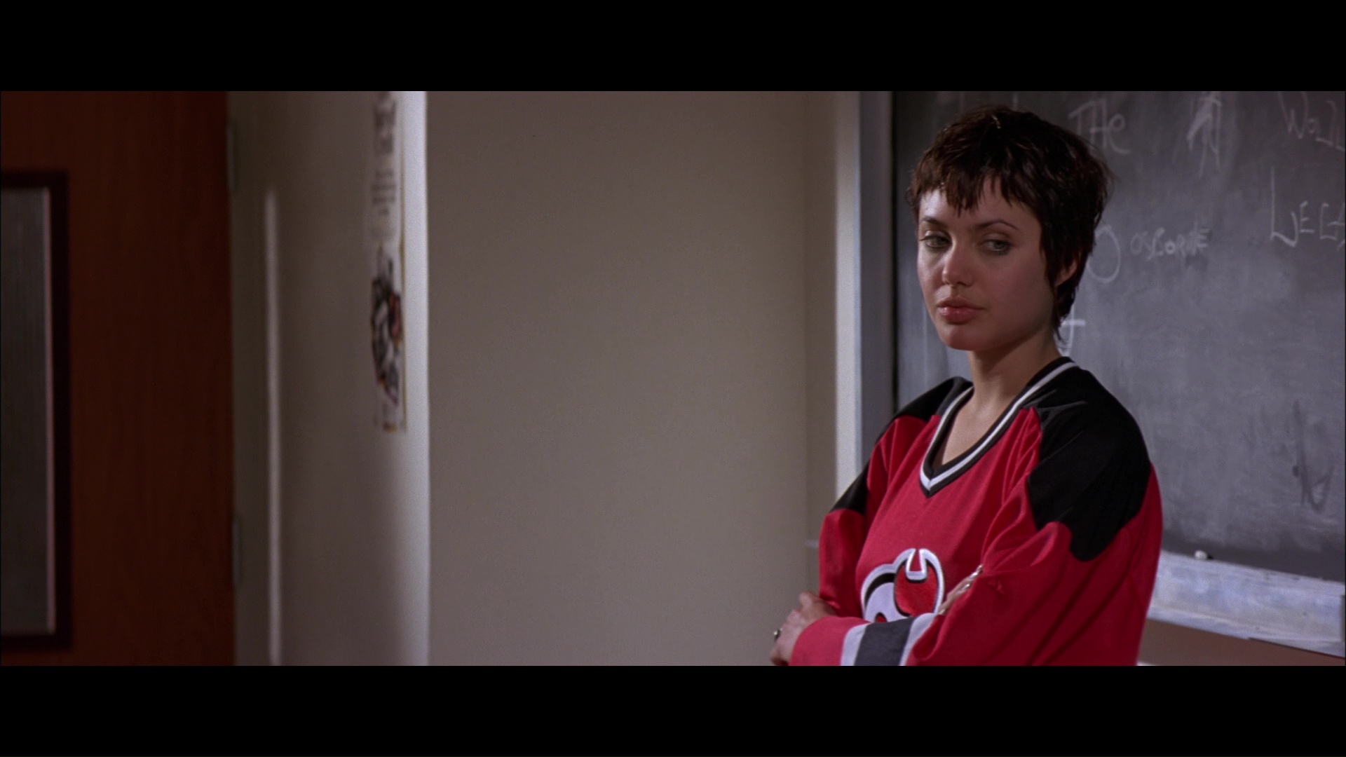 New Jersey Devils T-Shirt Worn by Angelina Jolie in Hackers (1995) .
