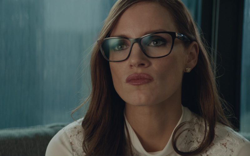 Prada Square Plastic Eyeglasses Worn by Jessica Chastain in Molly’s Game (10)