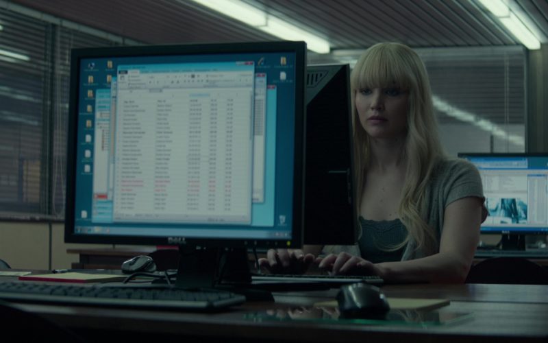 Dell Monitor Used by Jennifer Lawrence in Red Sparrow