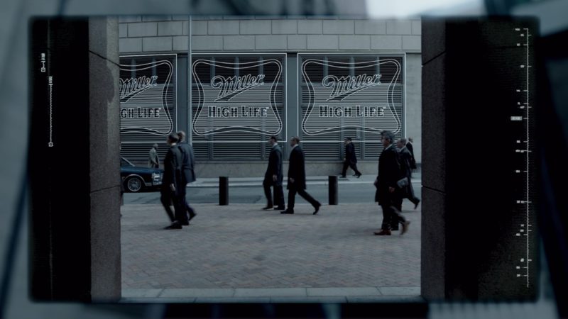 Miller High Life Beer Signs in Anon (2018) Movie Product Placement