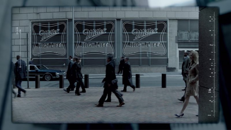 Miller High Life Beer Signs in Anon (2018) Movie Product Placement