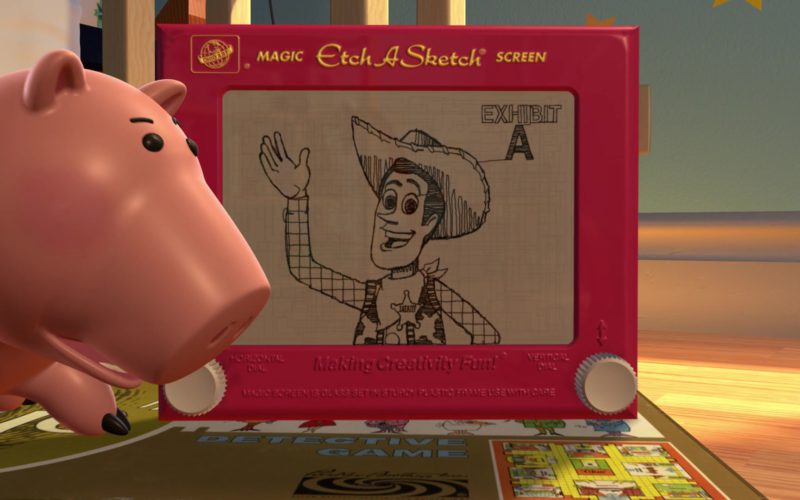 Ohio Art Etch-A-Sketch Screen in Toy Story 2 (1999)