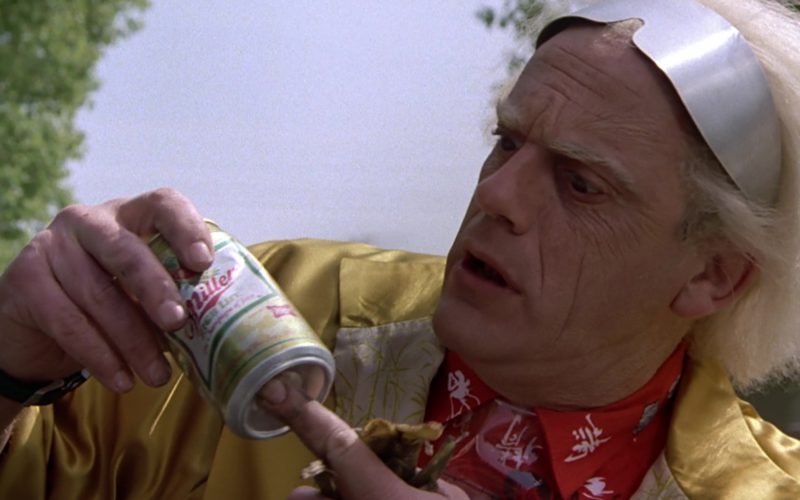 Miller Beer Can Used by Christopher Lloyd (Dr. Emmett Brown)