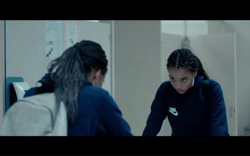 Nike Blue Hoodie Worn by Amandla Stenberg in The Hate U Give