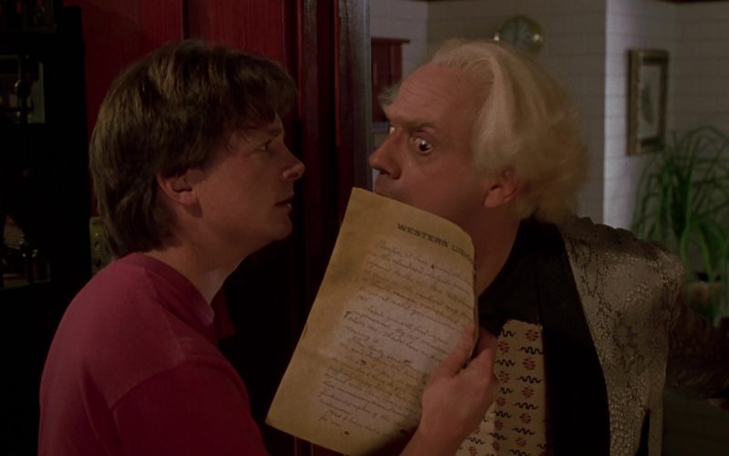 Western Union Letter in Back to the Future Part 3