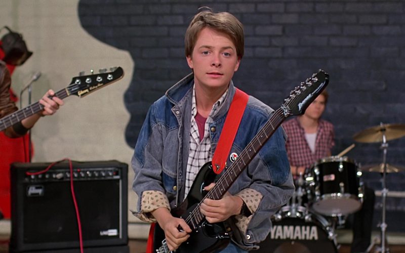 Yamaha Drums and Ibanez Roadstar II RS440 Guitar Used by Michael J. Fox in Back to the Future (2)