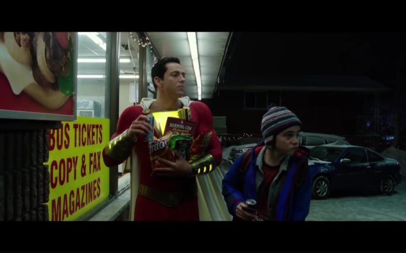 Fritos, Cheetos and Red Bull Drinks in Shazam (1)