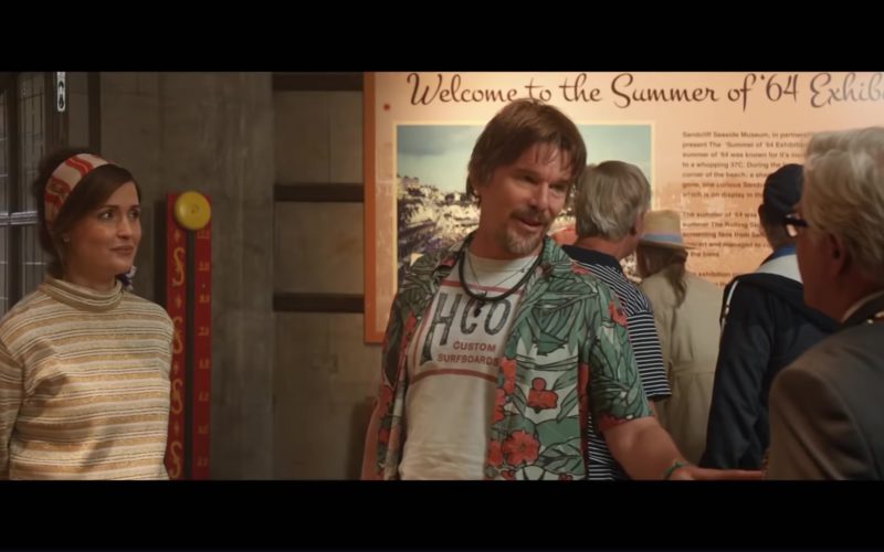 Hollister HCO Custom Surfboards T-Shirt by Ethan Hawke in Juliet, Naked (1)