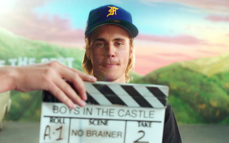 Fear of God Cap by New Era With a 1991 Toronto MLB All Star Patch on the side Worn by Justin Bieber in “No Brainer” (2018)