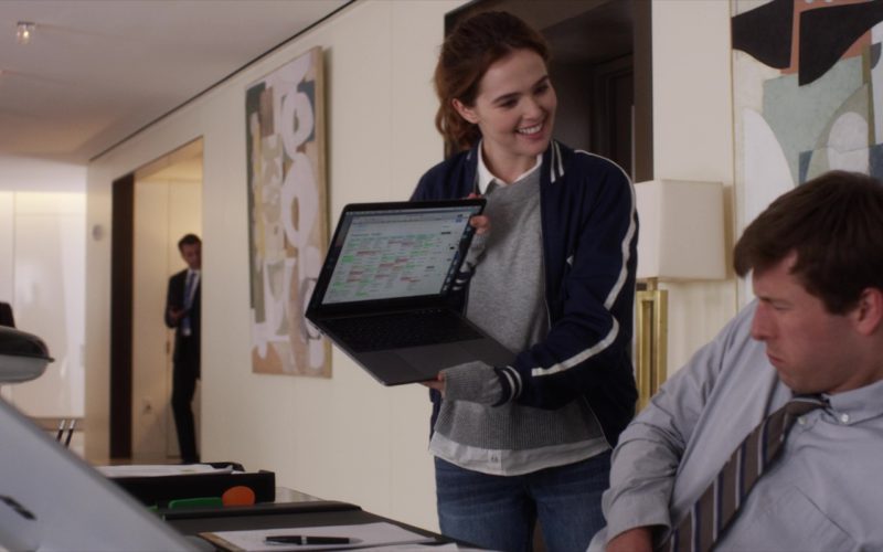Macbook Laptop Used by Zoey Deutch and Microsoft Surface Studio Computer Used by Glen Powell