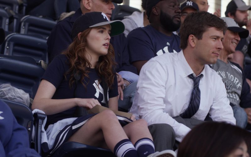 NYY T-Shirt and New Era Cap Worn by Zoey Deutch in Set It Up (6)