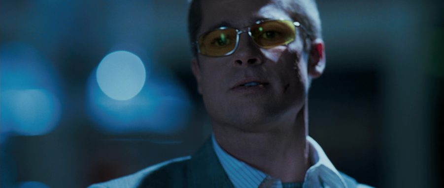 brad pitt yellow glasses