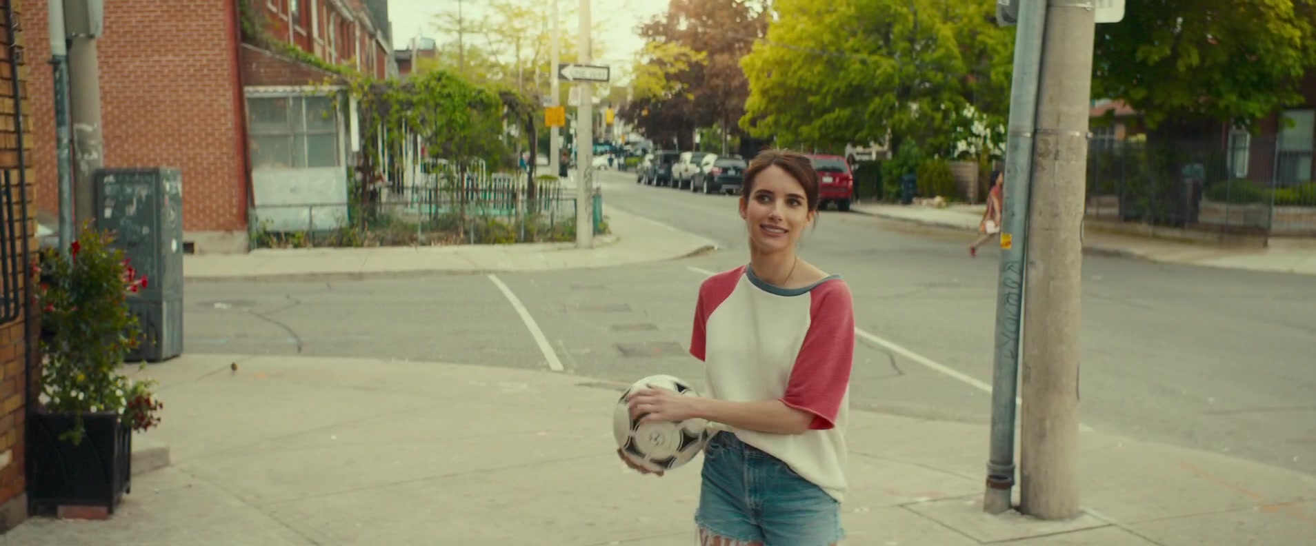 Emma Roberts Little Italy Soccer Scene