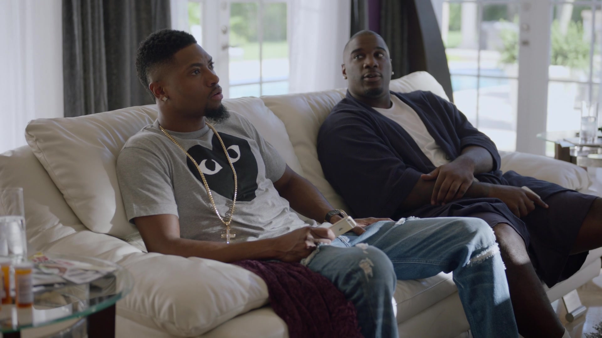 Comme Des Garçons T-Shirt Worn By London Brown (Reggie) In Ballers: Season 2, Episode 4, “World Of Hurt” (2016)
