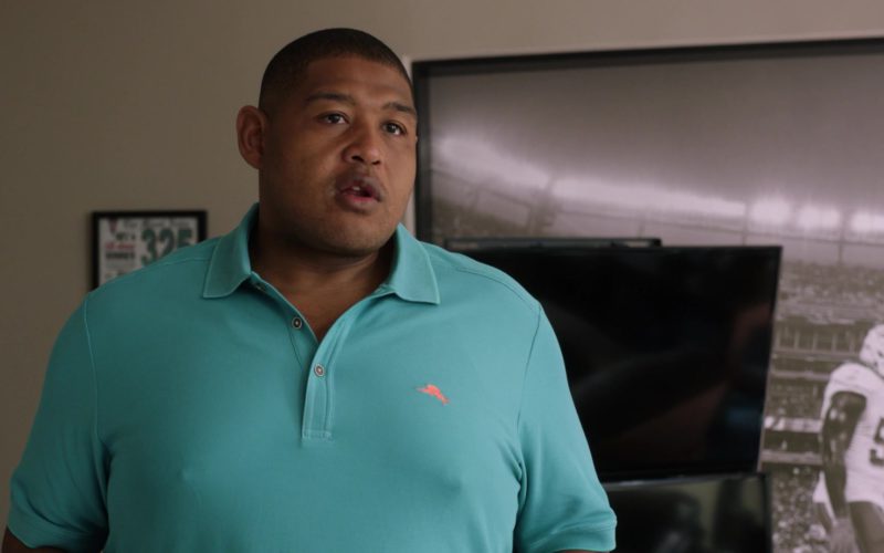 Tommy Bahama Green Polo Shirt Worn by Omar Benson Miller (Charles) in Ballers: Season 3, Episode 1, “Seeds of Expansion” (2017)