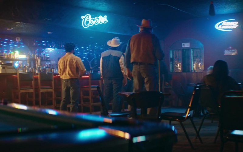 Coors and Bud Light Neon Signs in The Long Dumb Road (2018)
