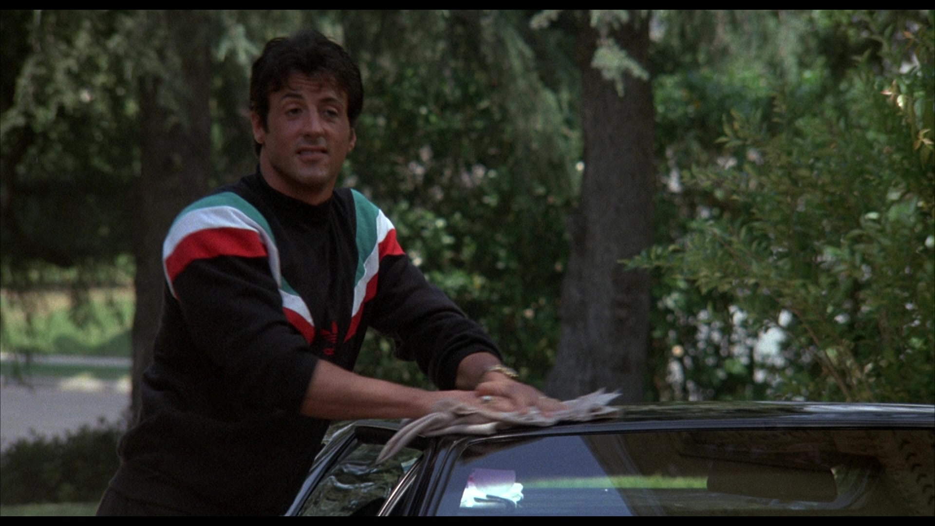 caridad Frontera cinta Adidas Sweatshirt Worn By Sylvester Stallone (Rocky Balboa) In Rocky 4  (1985)