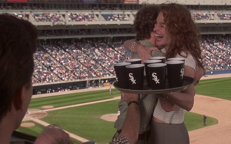 Chicago White Sox Baseball Team Cups Held by Julia Roberts in My Best Friend’s Wedding (1)