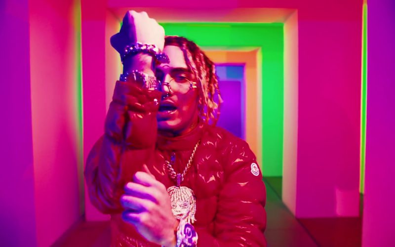 Moncler Red Jacket Worn by Lil Pump in Be Like Me (11)