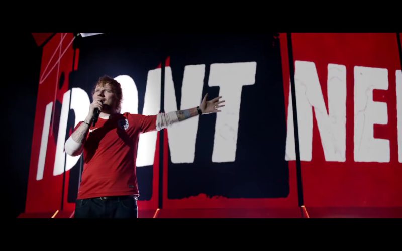 Nike Red Long Sleeve Shirt Worn by Ed Sheeran in Yesterday