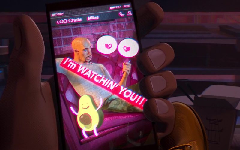 Tencent QQ Messenger in Spider-Man Into the Spider-Verse