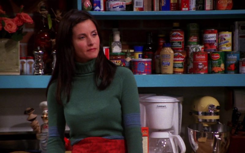 Dijon Grey Poupon Mustard, Contadina, ShariAnn's Organics, Cuisinart Coffee Maker, Lipton Tea in Friends Season 7 Episode 4 “The One With Rachel’s Assistant” (2000)