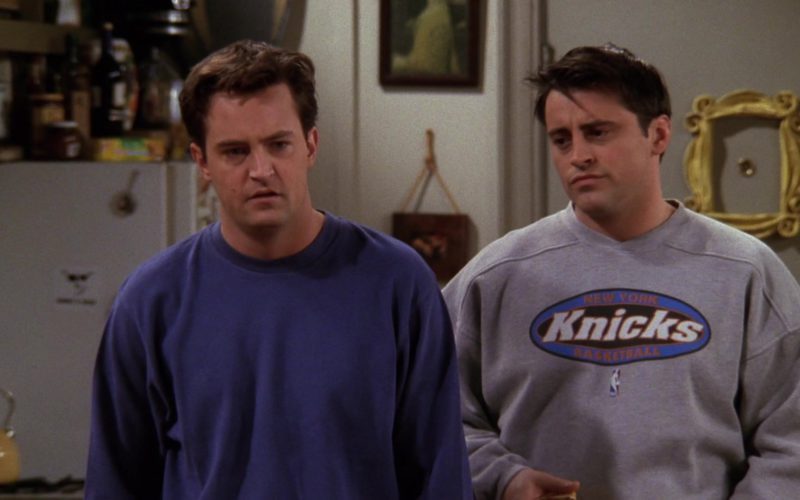 Knicks Grey Sweatshirt Worn by Matt LeBlanc (Joey Tribbiani) in Friends Season 4 Episode 18 (1)