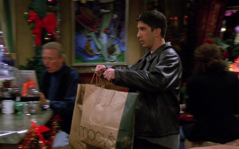 Macy's Store Paper Bag Held by David Schwimmer (Ross Geller) in Friends