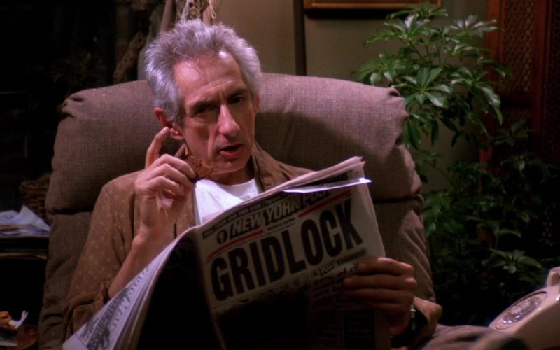 New York Post Newspaper Held by Larry Hankin (Mr. Heckles) in Friends Season 1 Episode 16