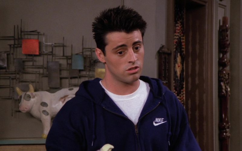 Nike Blue Hoodie Worn by Matt LeBlanc (Joey Tribbiani) in Friends Season 2 Episode 3 (10)