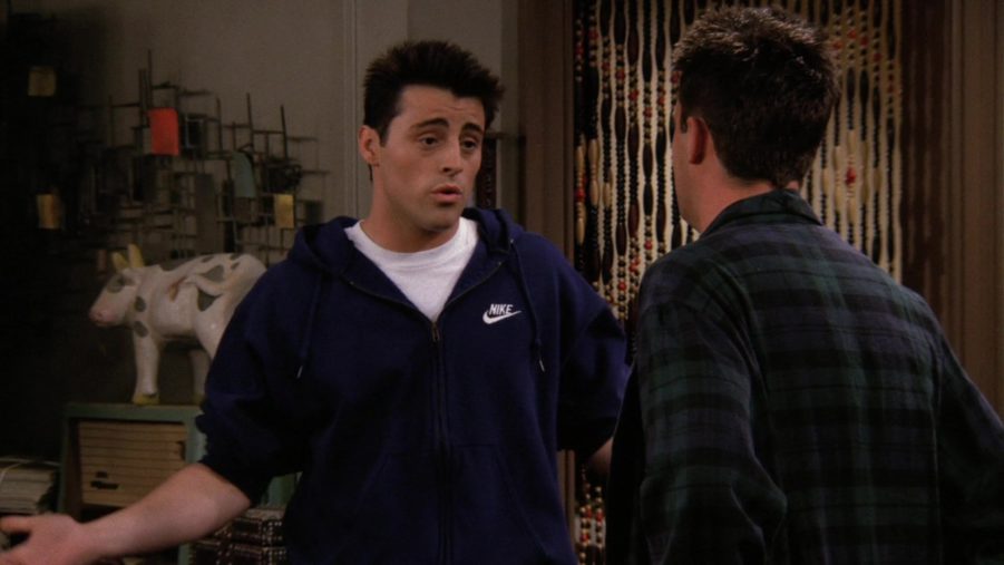 Nike Blue Hoodie Worn By Matt LeBlanc (Joey Tribbiani) In Friends ...